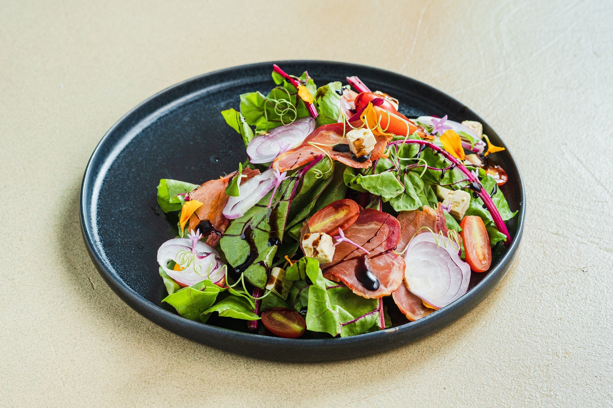 Rainbow Chard Salad with Tierra Lomo